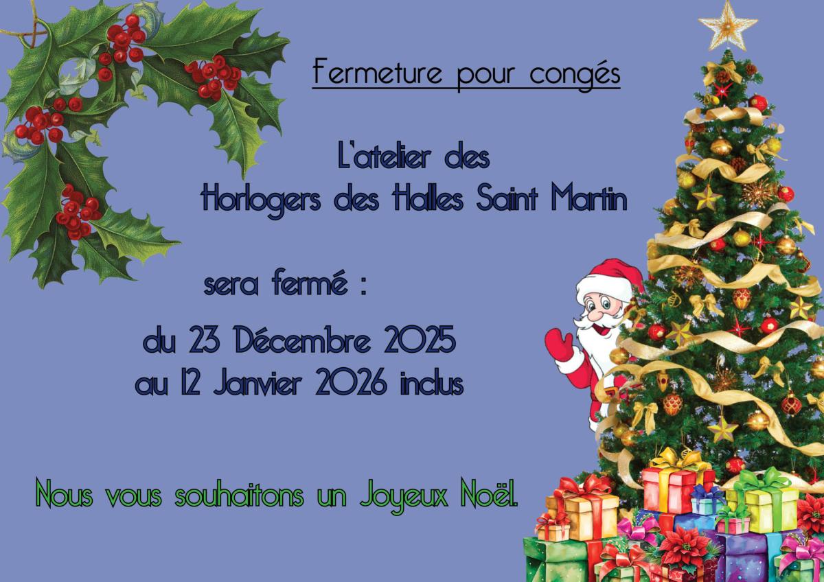 Fermeture pour congés